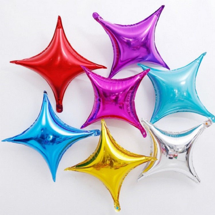 10-inch Small Size Four-angle Star Aluminum Film Balloon | Luxury Home Accessories | Heulog Glow