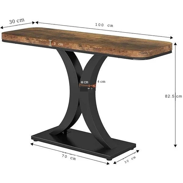100cm Geometric Modern Console Table for Narrow Entryways | Luxury Home Accessories | Heulog Glow