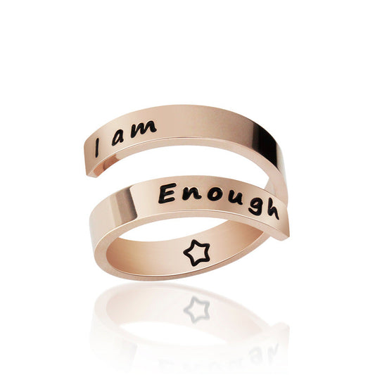 Double opening titanium steel ring