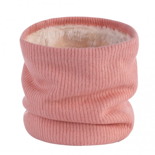 NWN5431 - Fleece-Lined Knit Neck Warmer Gaiter–Double-Layer Acrylic & Polyester, Stretchy, Soft, Wind-Resistant, Warm - Blue