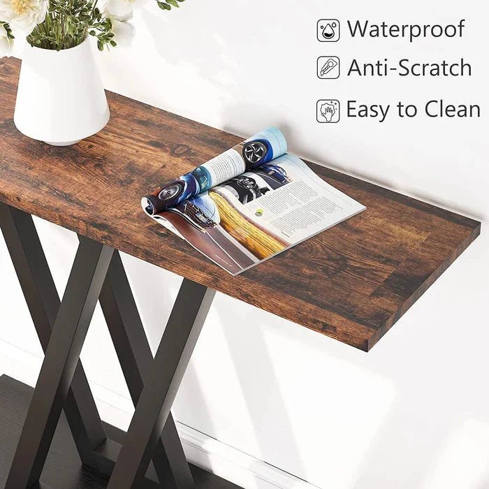110cm Industrial Console Table for Entryway and Hallway | Luxury Home Accessories | Heulog Glow