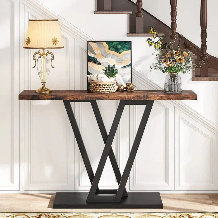 110cm Industrial Console Table for Entryway and Hallway | Luxury Home Accessories | Heulog Glow