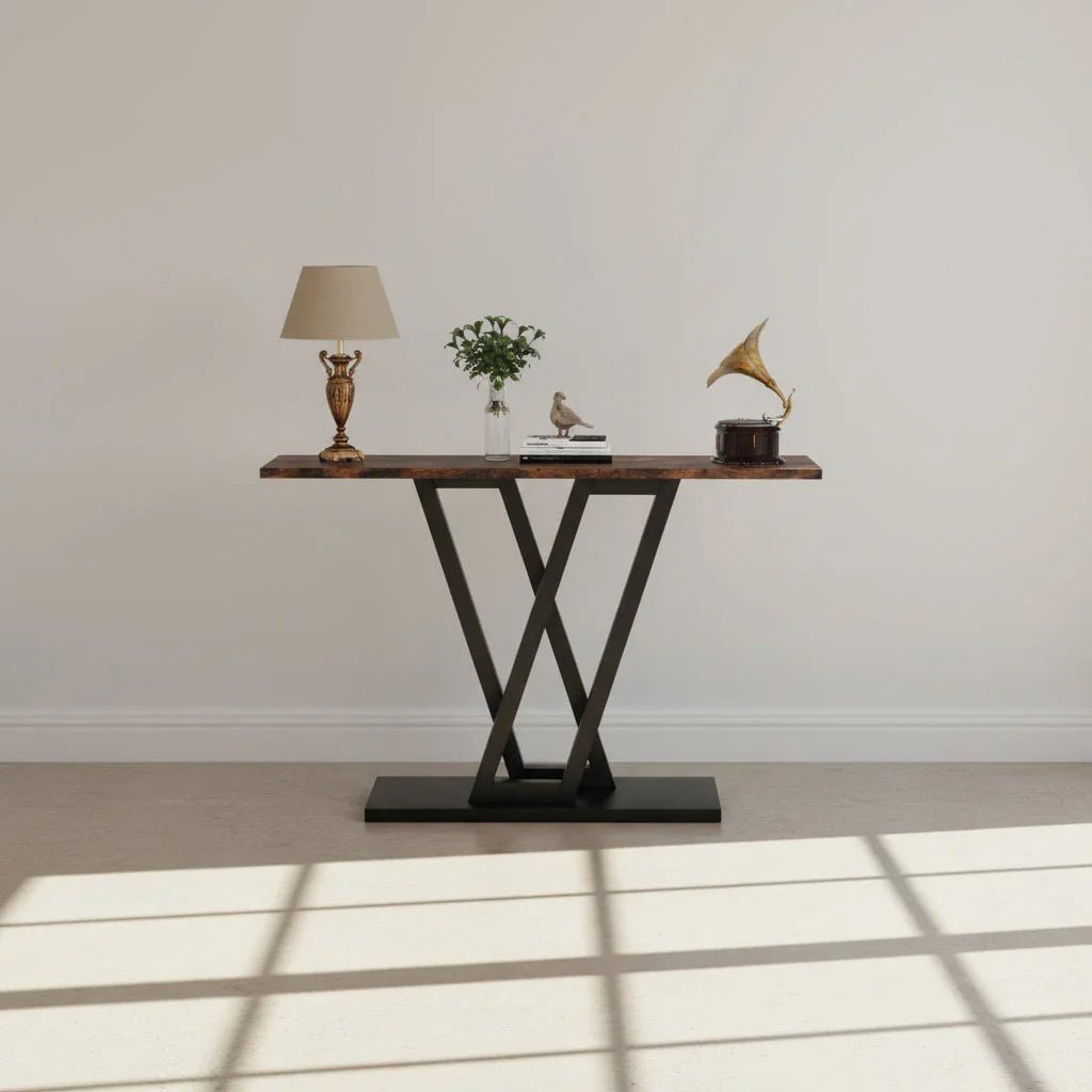 110cm Industrial Console Table for Entryway and Hallway | Luxury Home Accessories | Heulog Glow
