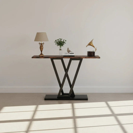 110cm Industrial Console Table for Entryway and Hallway | Luxury Home Accessories | Heulog Glow