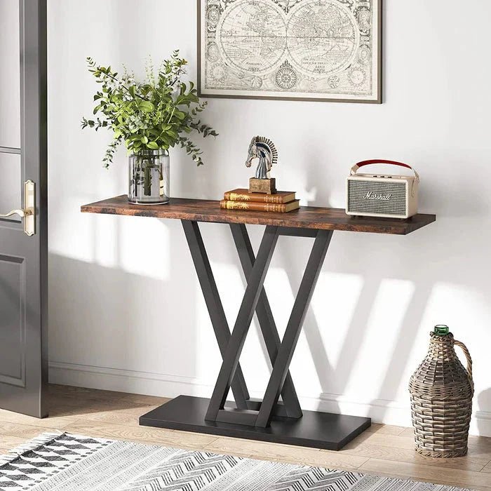 110cm Industrial Console Table for Entryway and Hallway | Luxury Home Accessories | Heulog Glow