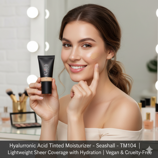Hyaluronic Acid Tinted Moisturizer – Seashell – TM104 | Lightweight Sheer Coverage with Hydration | Vegan & Cruelty-Free