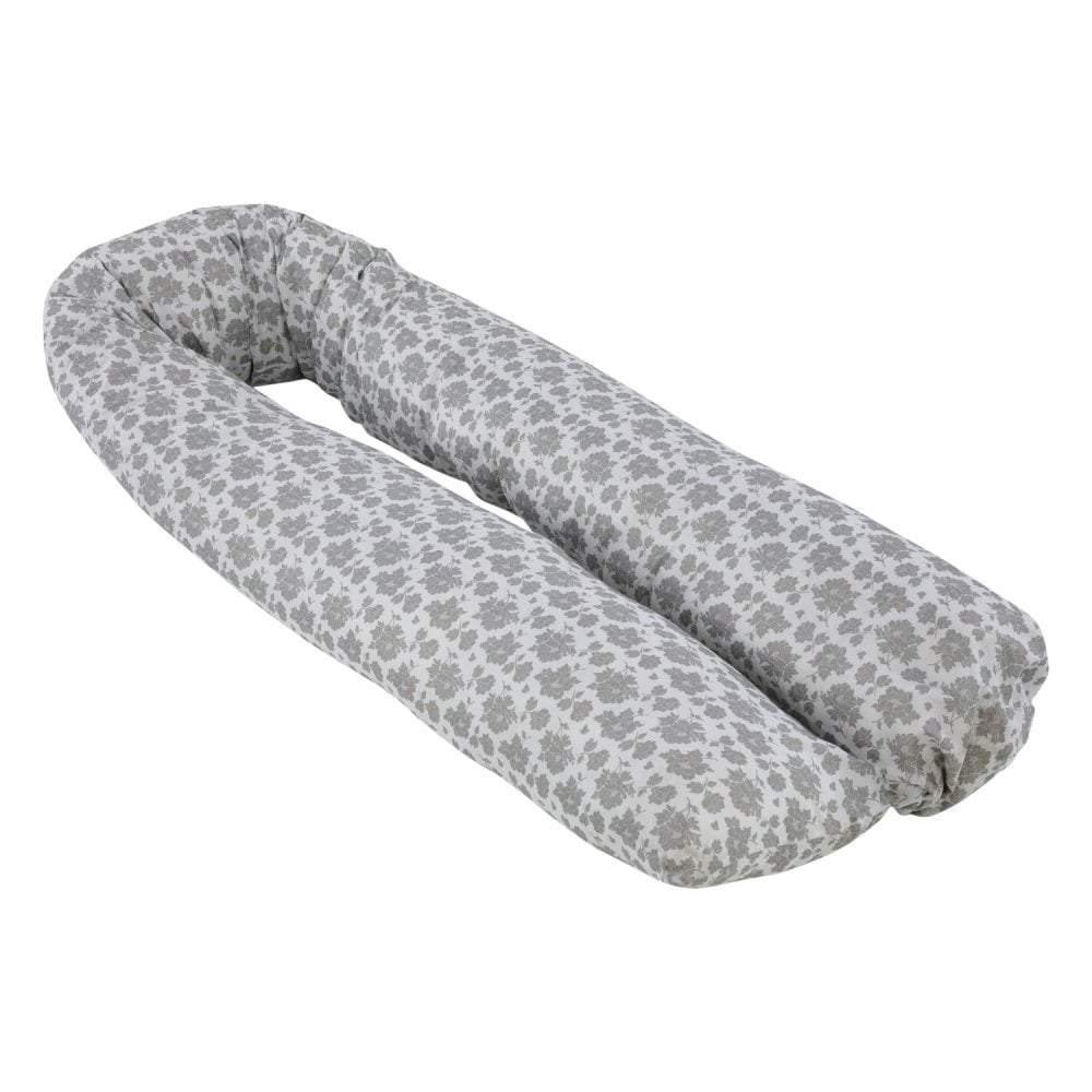 12 Ft Maternity Pillow Case - Grey Floral | Luxury Home Accessories | Heulog Glow