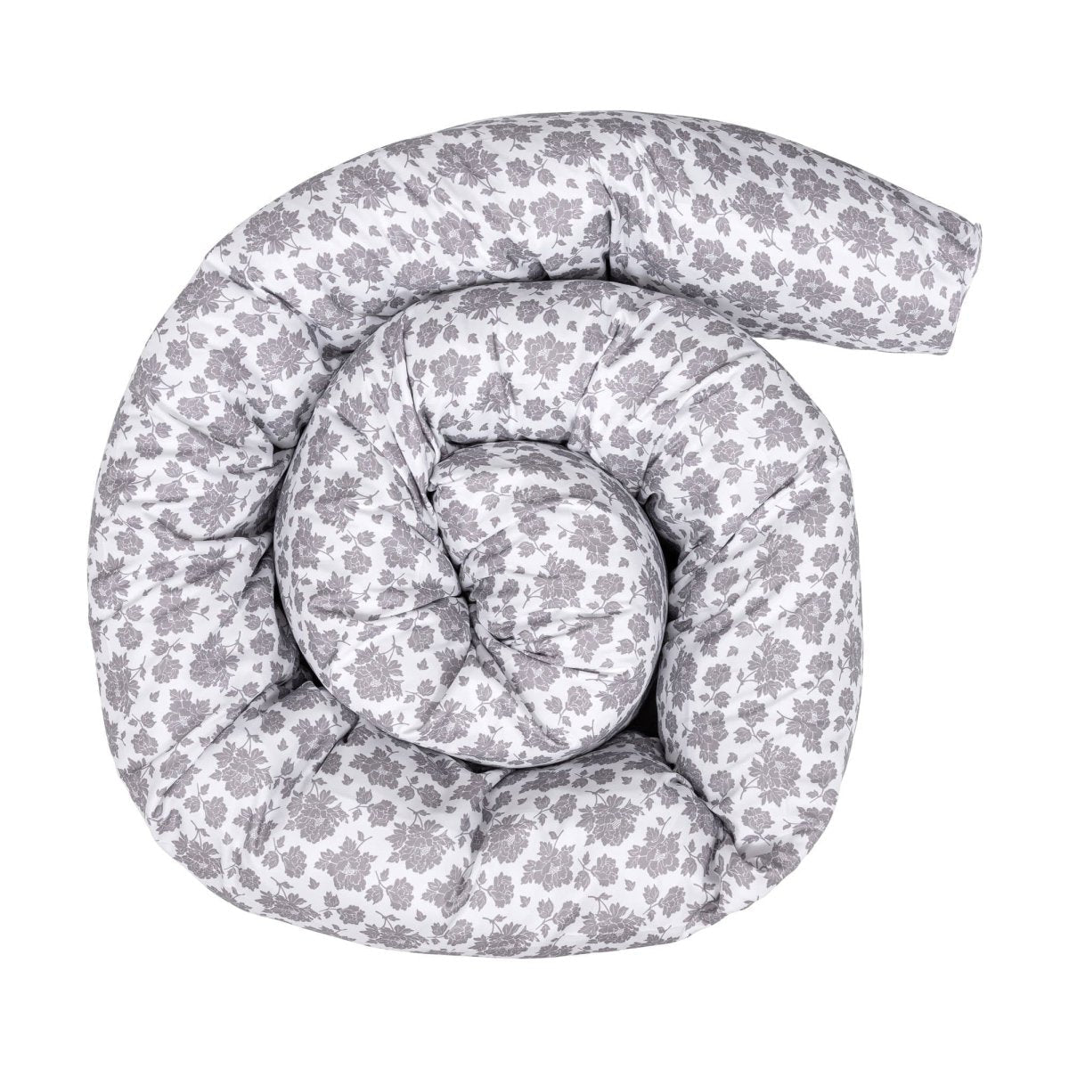 12 Ft Maternity Pillow Case - Grey Floral | Luxury Home Accessories | Heulog Glow