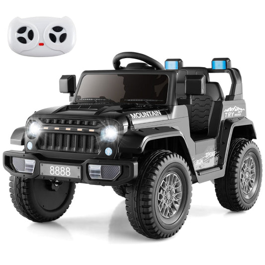 12V Kids Ride on Car with Soft Start and Battery Powered-Black