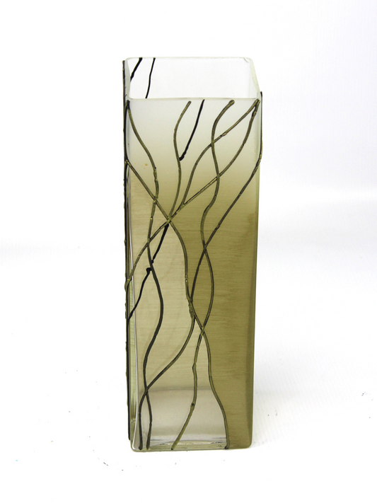 table green art decorative glass vase 6360/300/sh267.1