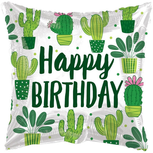 18\" ECO ONE Balloon - Birthday Cactus