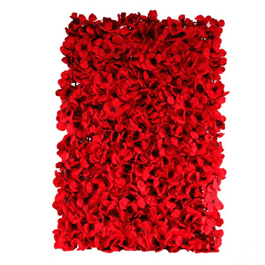 Red Hydrangea Flower Wall Bundle (2 x 3M)