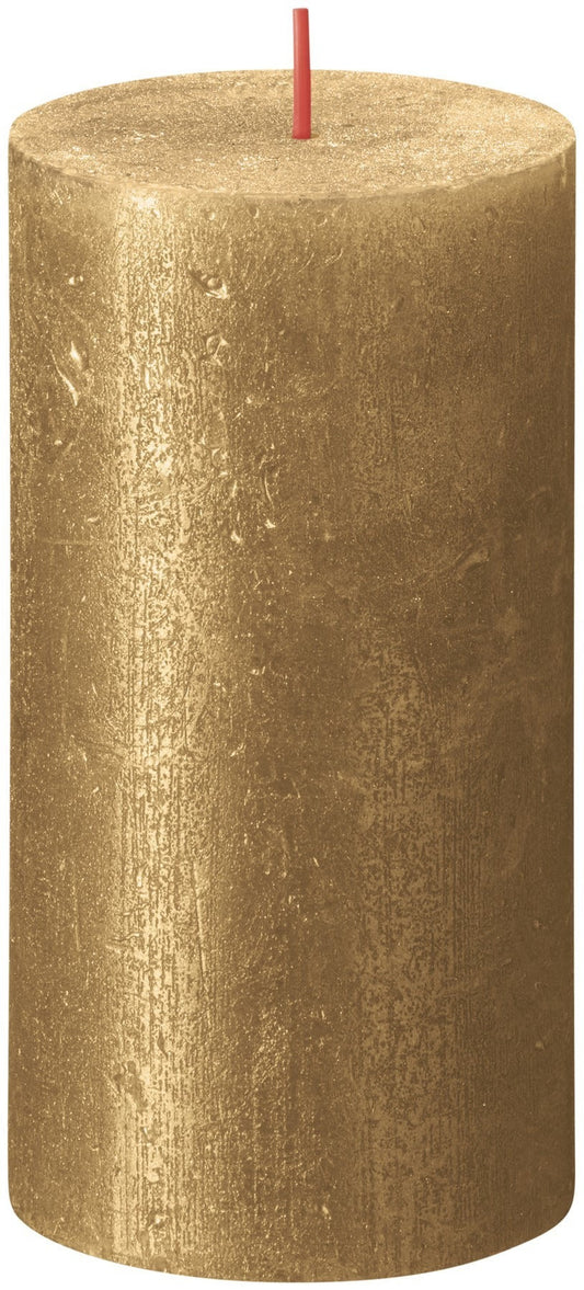 Gold Bolsius Rustic Shimmer Metallic Candle (130 x 68mm)