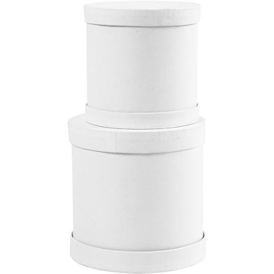 Drum boxes  H: 11+13 cm  white  1 set