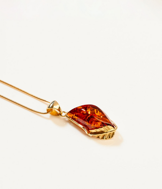 OOAK Autumn Grove Amber Pendant