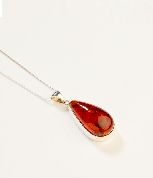 OOAK Autumn Ember Amber Pendant