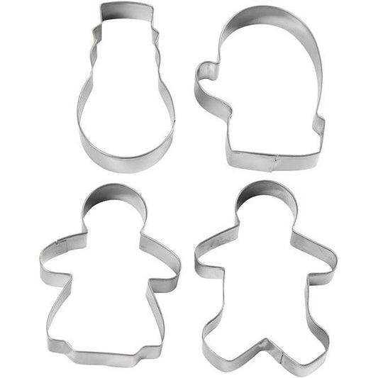 Cookie cutters (Snowman  Glove  Ginger Women &amp; Ginger Man)