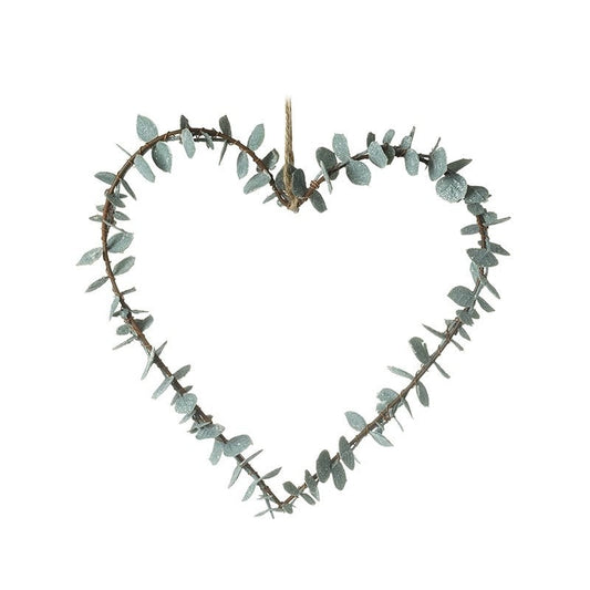Heart Wreath With Green Leaves