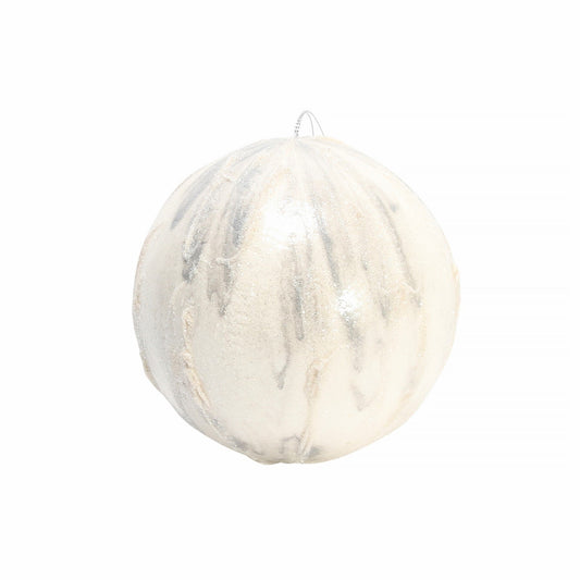 Winter Wonderland White and Silver Bauble (Dia13cm)