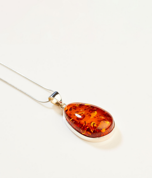 OOAK Sunlit Whisper Amber Pendant