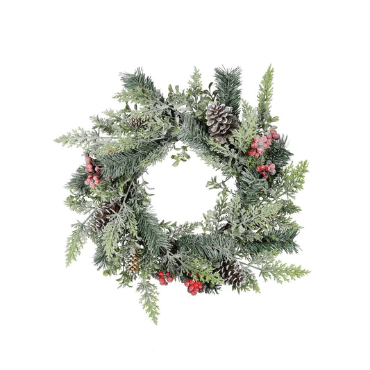 Red Berry &amp; Cone Wreath  (Dia50cm)