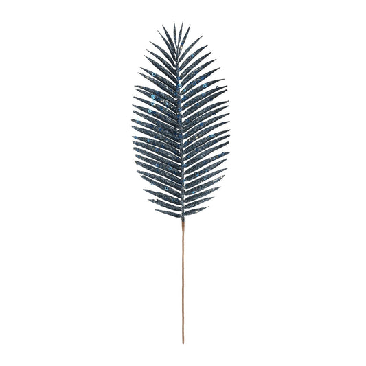 Navy Glitter Palm Leaf (H70cm)