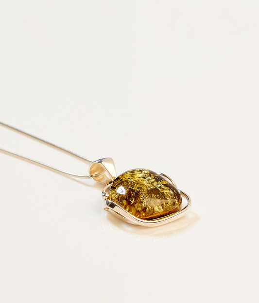 OOAK Green Verdant Veil Pendant