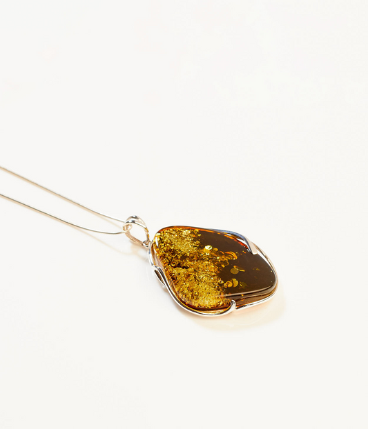 OOAK Green Fernlight Charm Pendant