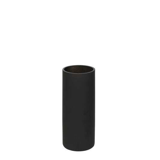Matt Black Glass Cylinder Vase (25cm)