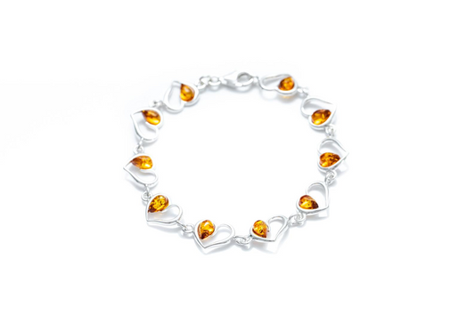 Amber Heart Bracelet