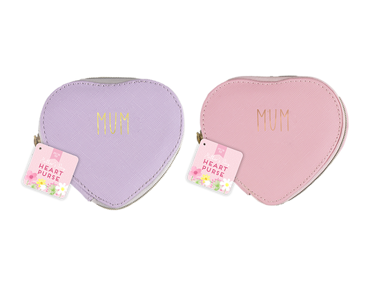 Mothers Day Foiled Heart Coin Purse (Assorted)
