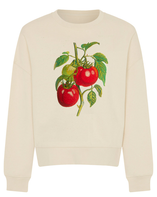 Tomato Embroidered Organic Cotton Sweatshirt
