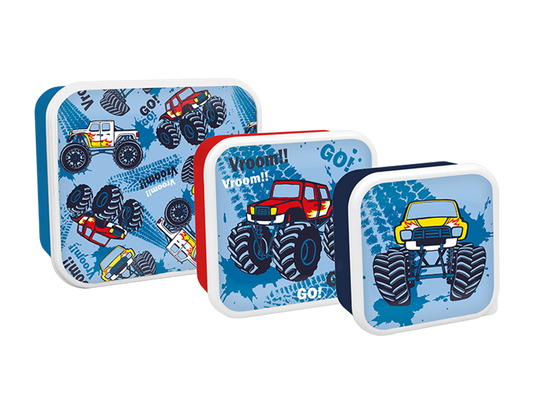 Pack of 3 Boys Printed Food Boxes