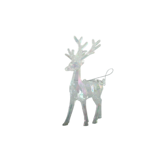Iridescent Reindeer Hanging Decoration (14cm)