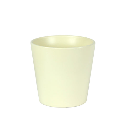 Hortus Vienna Matt Cream Ceramic Pot (15cm)