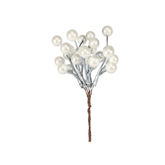 Winter Wonderland White Berry Bunch (H14cm)