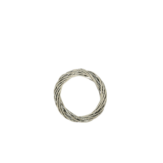 Grey Unpeeled Willow Ring with White Wash (20cm)