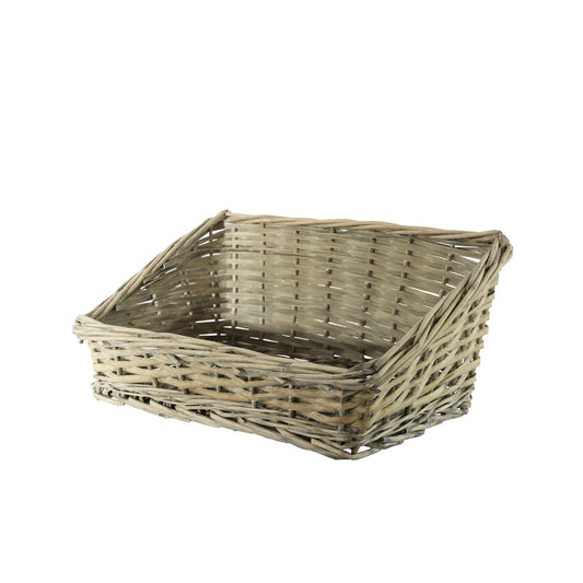 Natural Softwood Square Sloped Basket 42cm