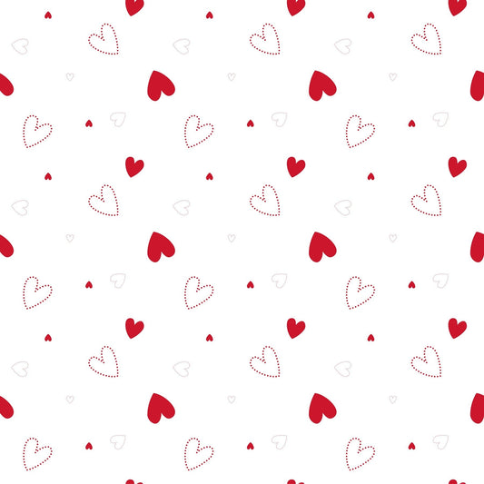 Red Dotty Hearts Film (100mx80cm)