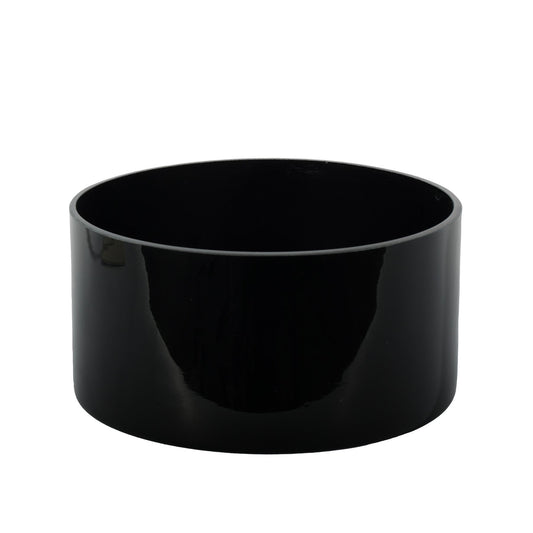 Black Gloss Shallow Cylinder Bowl (10cm)