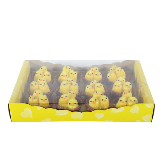 Pack of 12 Chicks in Nest in Display Tray (5cm)