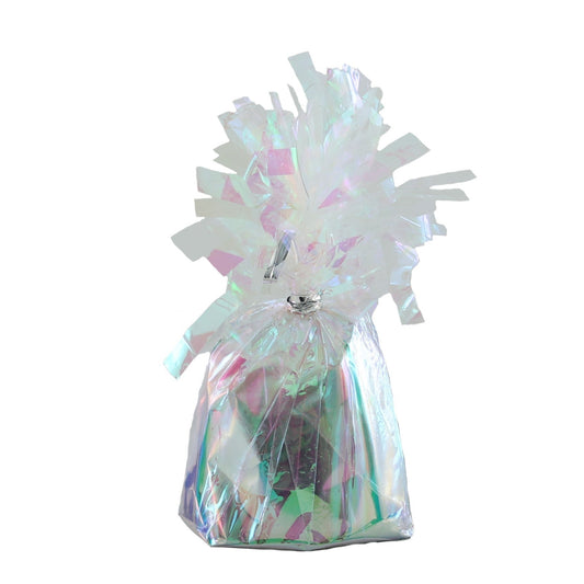 Iridescent Foil Balloon Weight with Tag