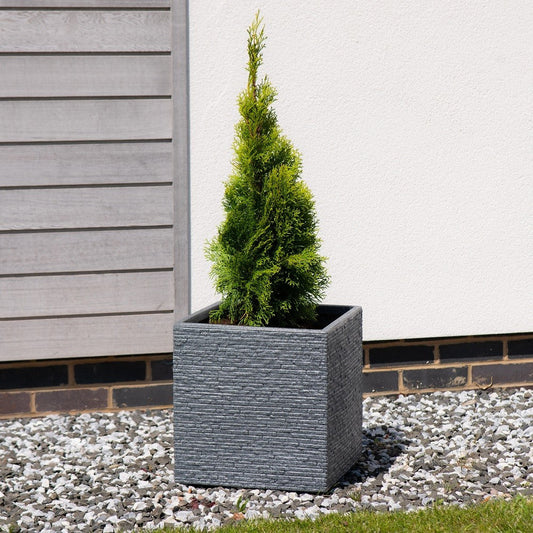Ash Slate Effect Planter (38cm)