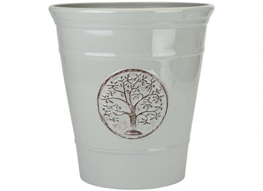 Grey Deluxe Plastic Planter (30cm)