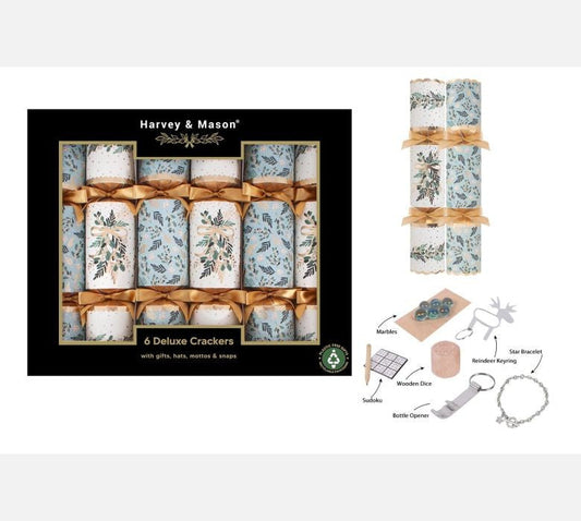 6 Deluxe Mistletoe Crackers (13.5inch)