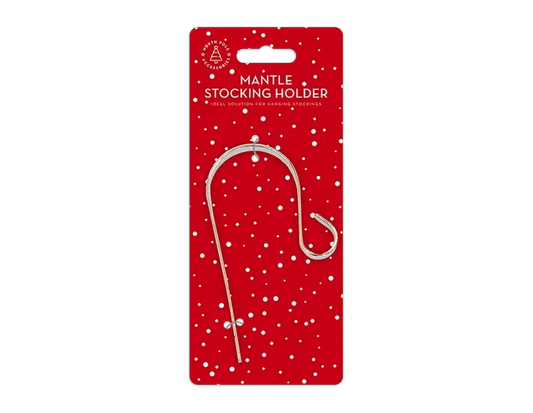 Silver Metal Mantle Stocking Holder