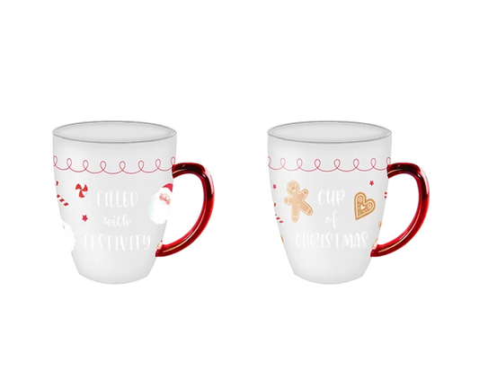 Festive Glass Quote Mug