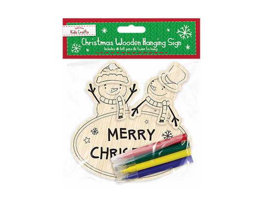 Colour-In Wooden Hanging Plaque