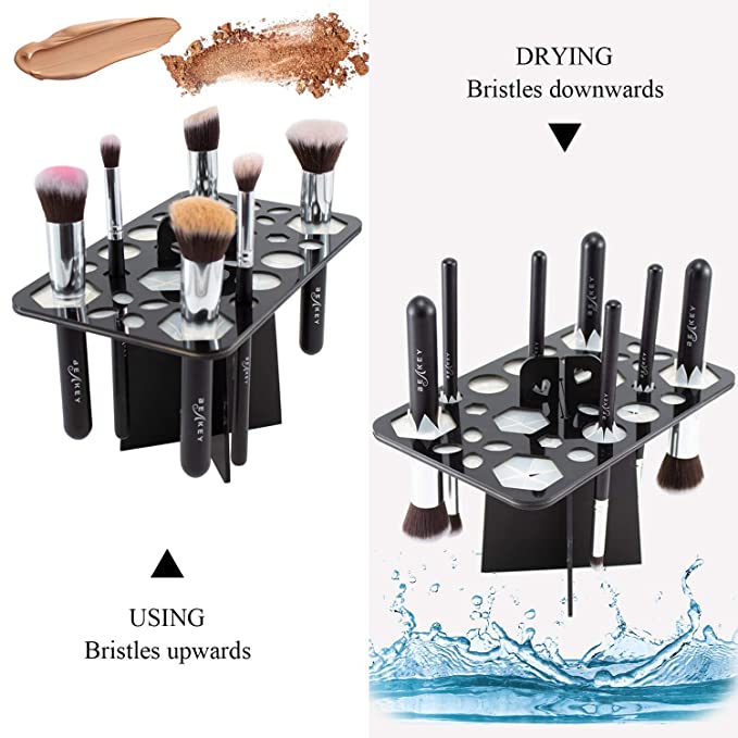 14 Hole Make up Brush Set Dry Rack Drying Brushes Shelf Multifunction Stand Display Cosmetic Clean Tool Wash Makeup Brush Holder | Luxury Home Accessories | Heulog Glow