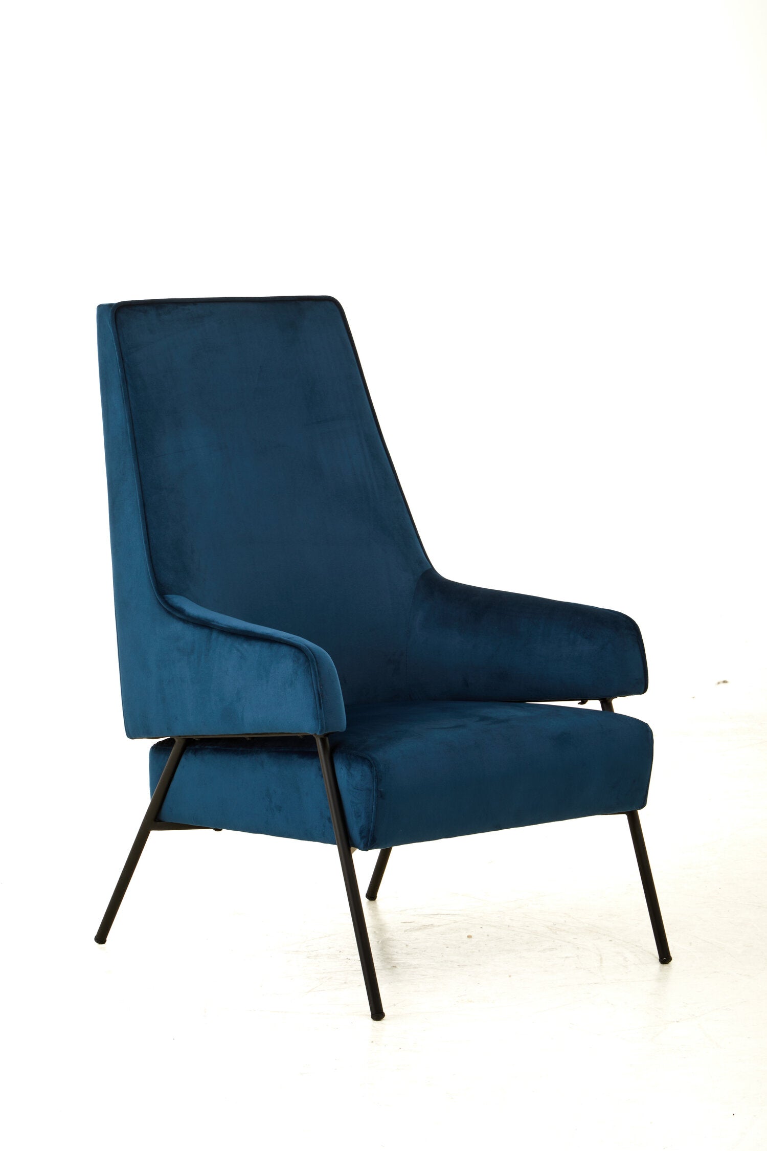 Henia Blue Velvet Chair